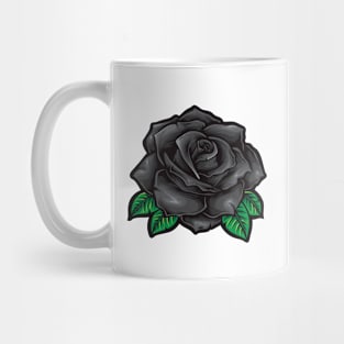 Black Flower Mug